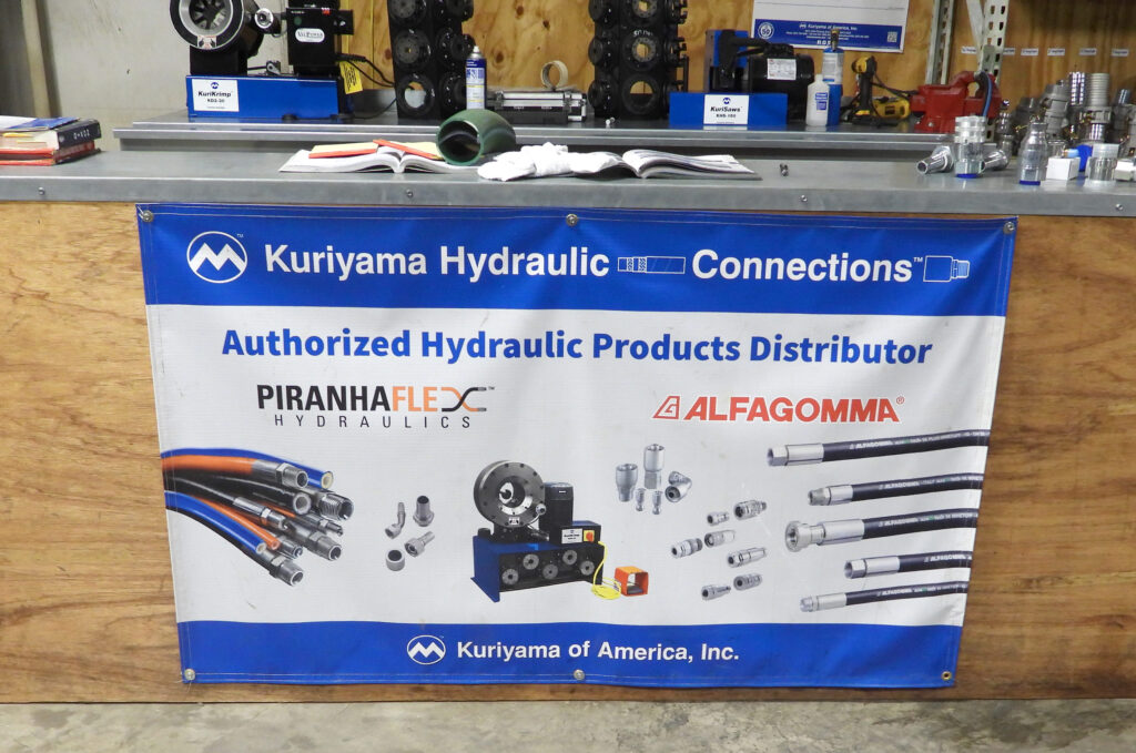 Signage displayed at hydraulic shop in Dothan, AL